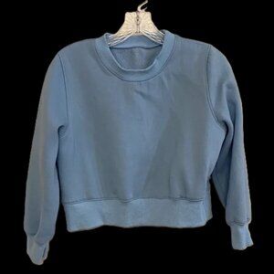 Kids Cropped Sweatshirt Light Blue